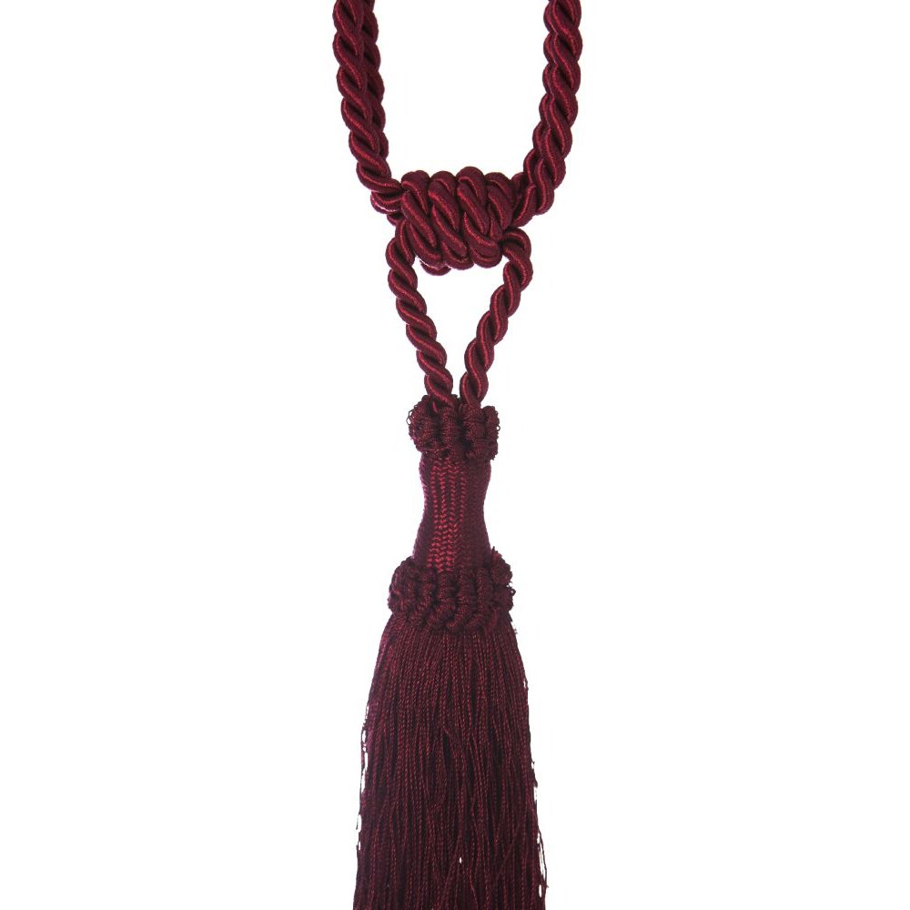 Snur prindere draperie, poliester, 44 x 4 cm, bordo