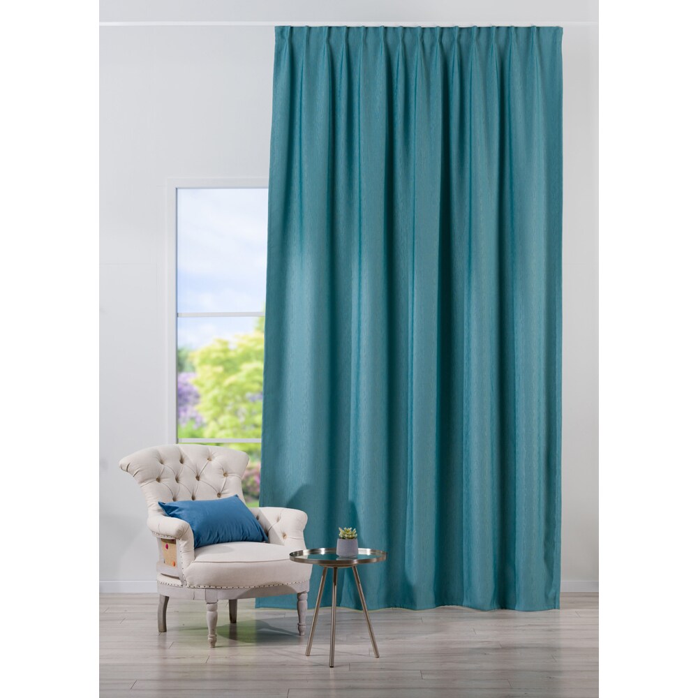 Draperie Agios, rejansa, 140 x 260 cm, semiopac, turcoaz