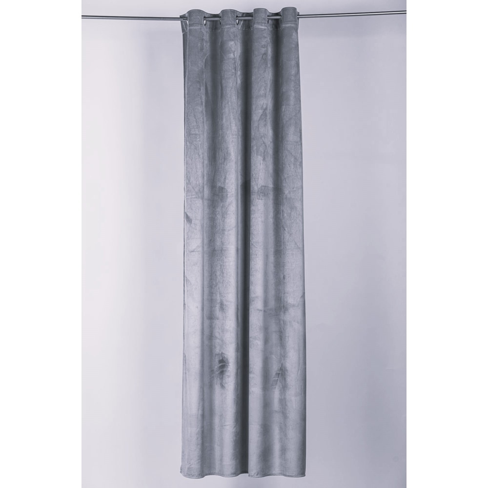 Draperie Oliva, inele, 140 x 260 cm, semiopac, gri inchis