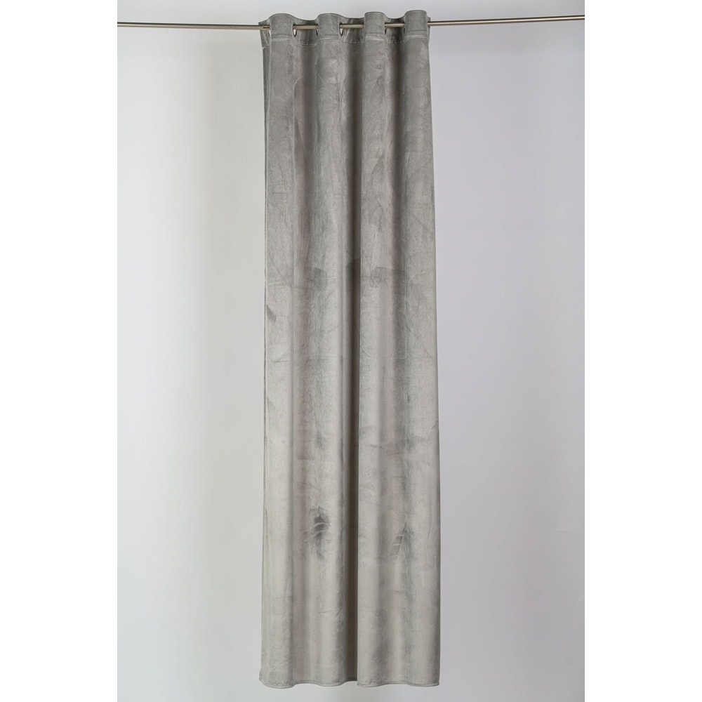 Draperie Oliva, inele, 140 x 260 cm, semiopac, gri deschis