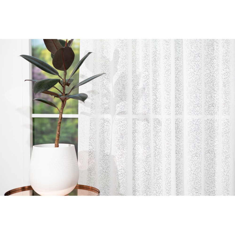 Perdea Alya, rejansa, 140 x 260 cm, alb