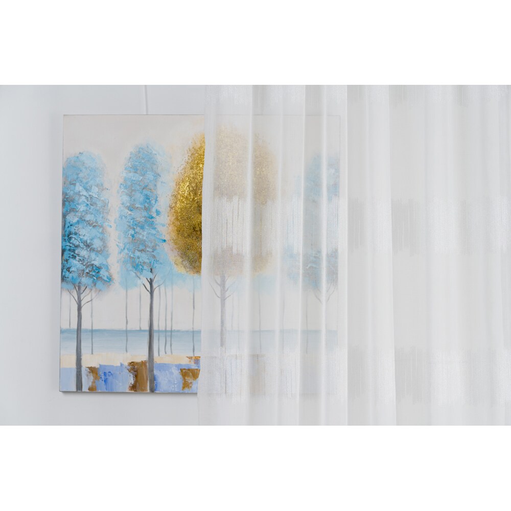 Perdea Jessie, rejansa, 140 x 260 cm, alb-argintiu