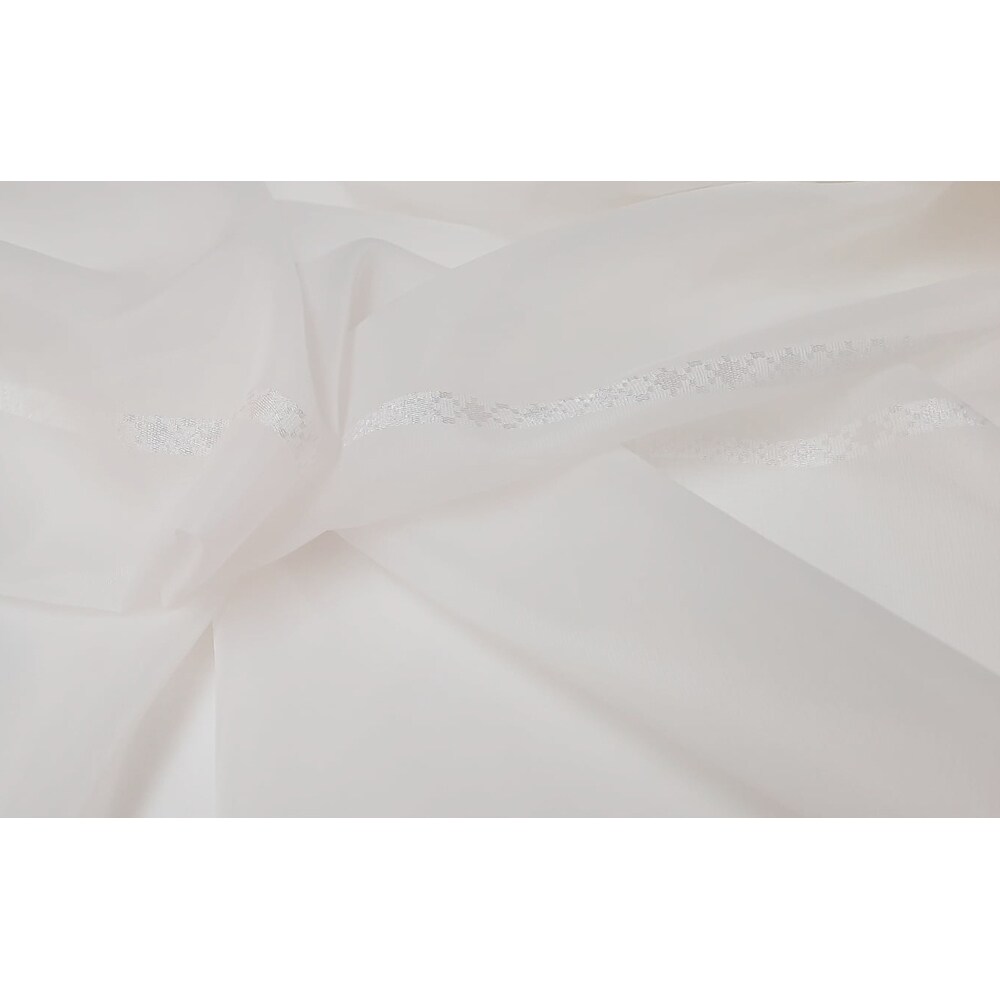 Perdea Missie, rejansa, 140 x 260 cm, crem