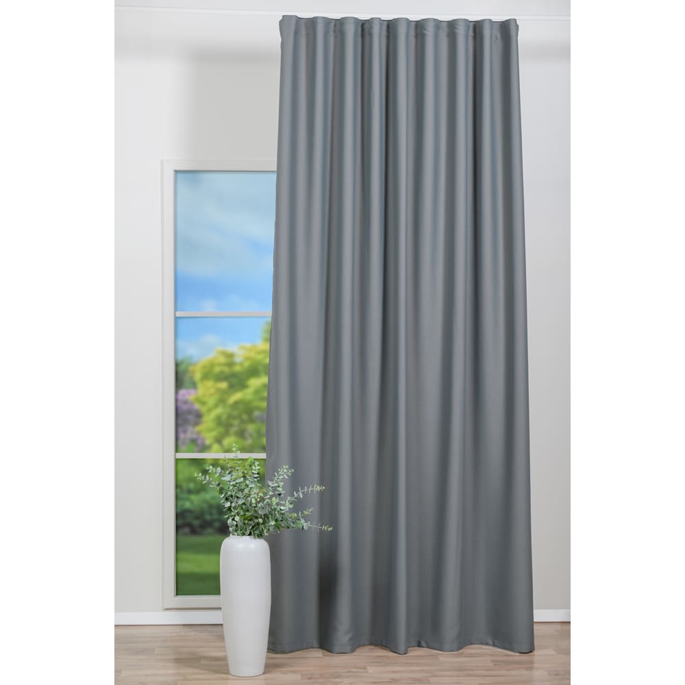 Draperie Sandro, rejansa, 140 x 260 cm, semiopac, gri inchis