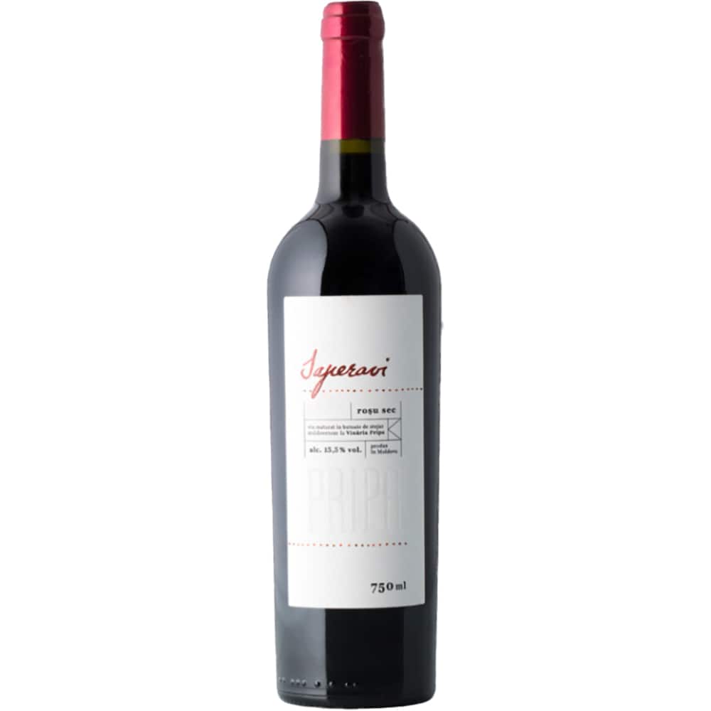 Vin rosu sec Domeniile Pripa Saperavi, 0.75L