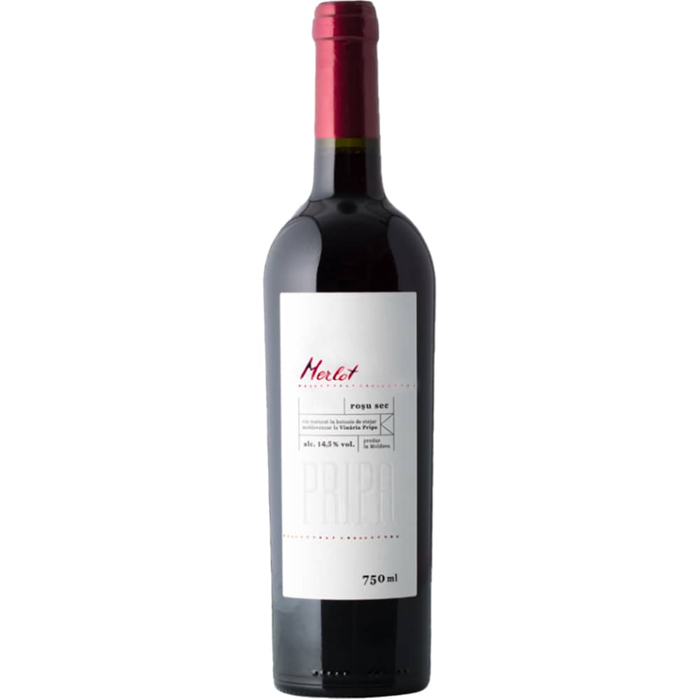 Vin rosu sec Domeniile Pripa Merlot, 0.75L