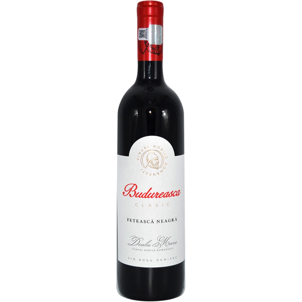 Vin rosu demisec Budureasca Clasic Feteasca Neagra, 0.75L