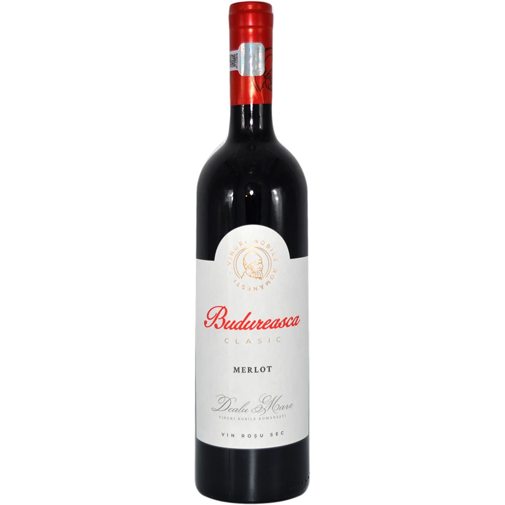 Vin rosu sec Budureasca Clasic Merlot, 0.75L