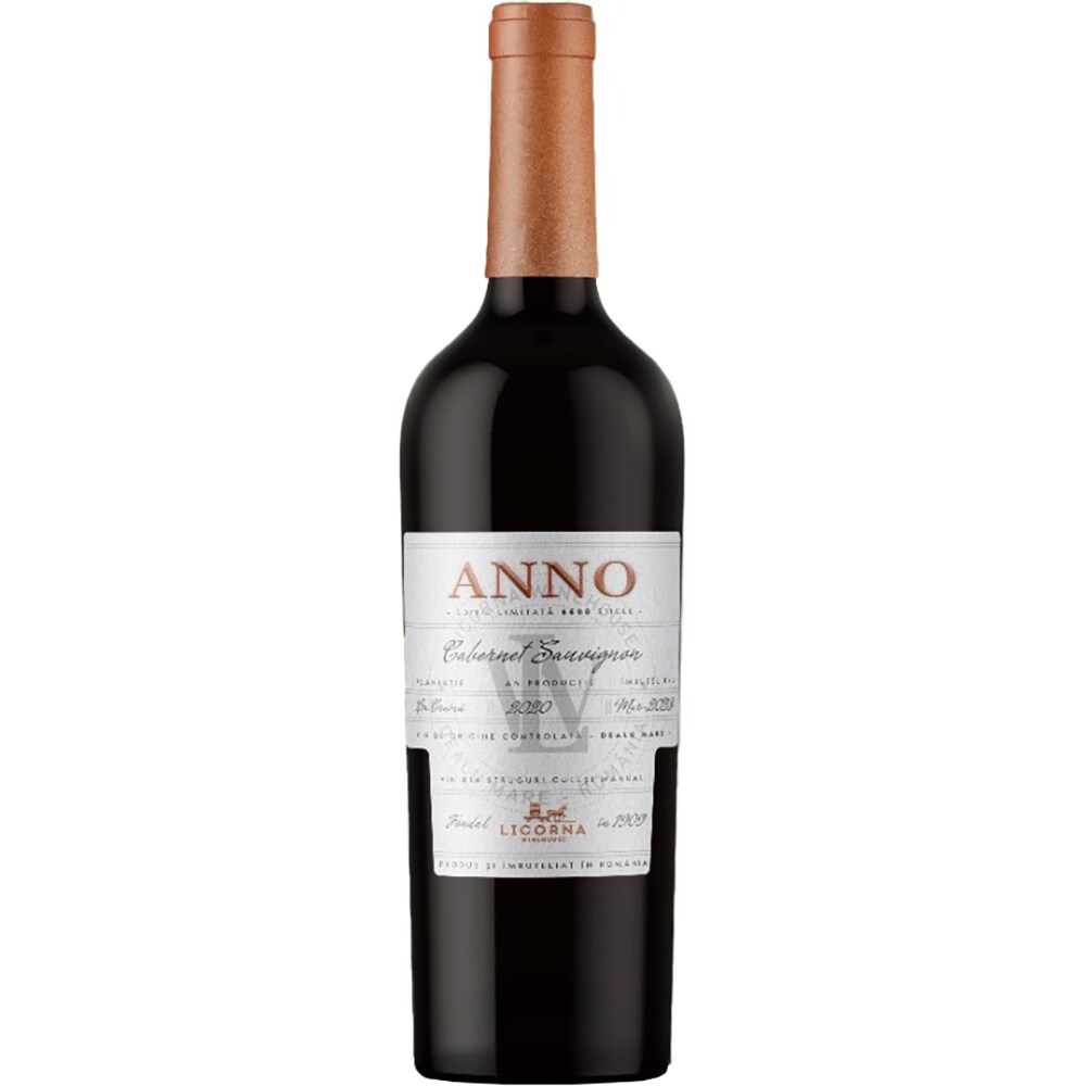 Vin rosu sec Licorna Anno Cabernet Sauvignon, 0.75L
