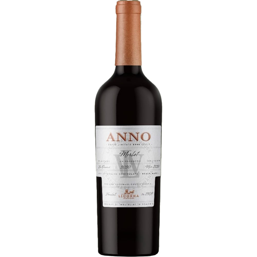 Vin rosu sec Licorna Anno Merlot, 0.75L