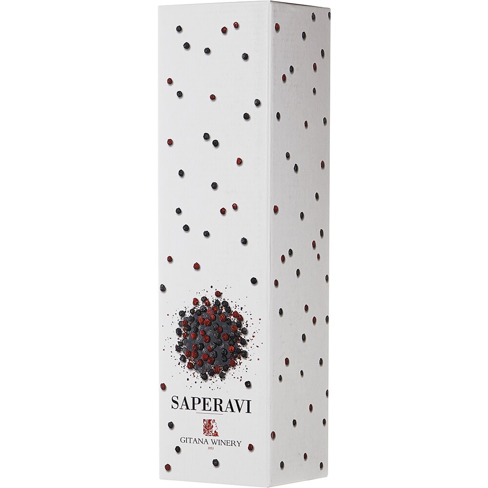 Vin rosu sec Gitana Saperavi Gift Box, 0.75L
