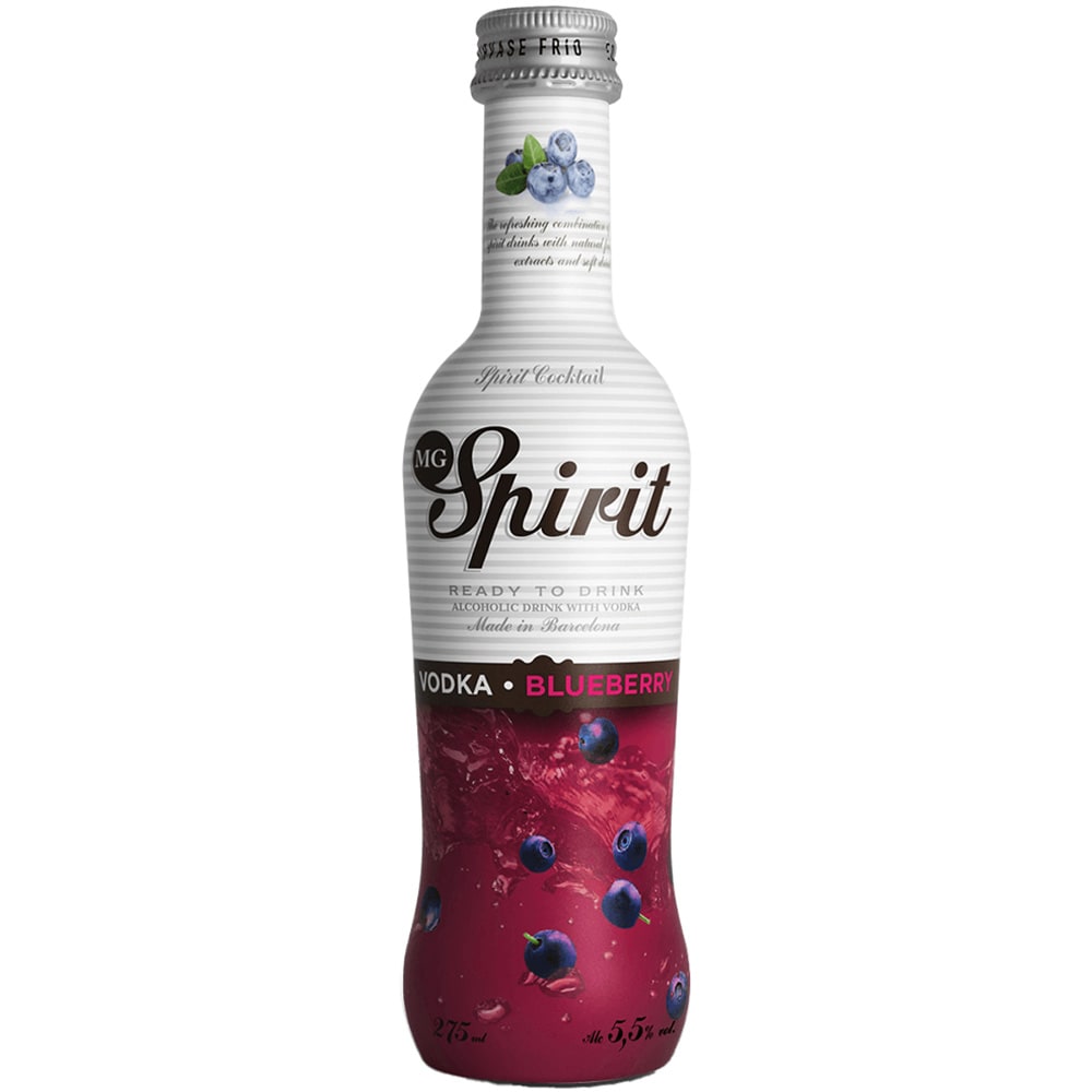 Cocktail cu alcool Mg Spirit Vodka & Blueberry bax 0.275L x 4 sticle