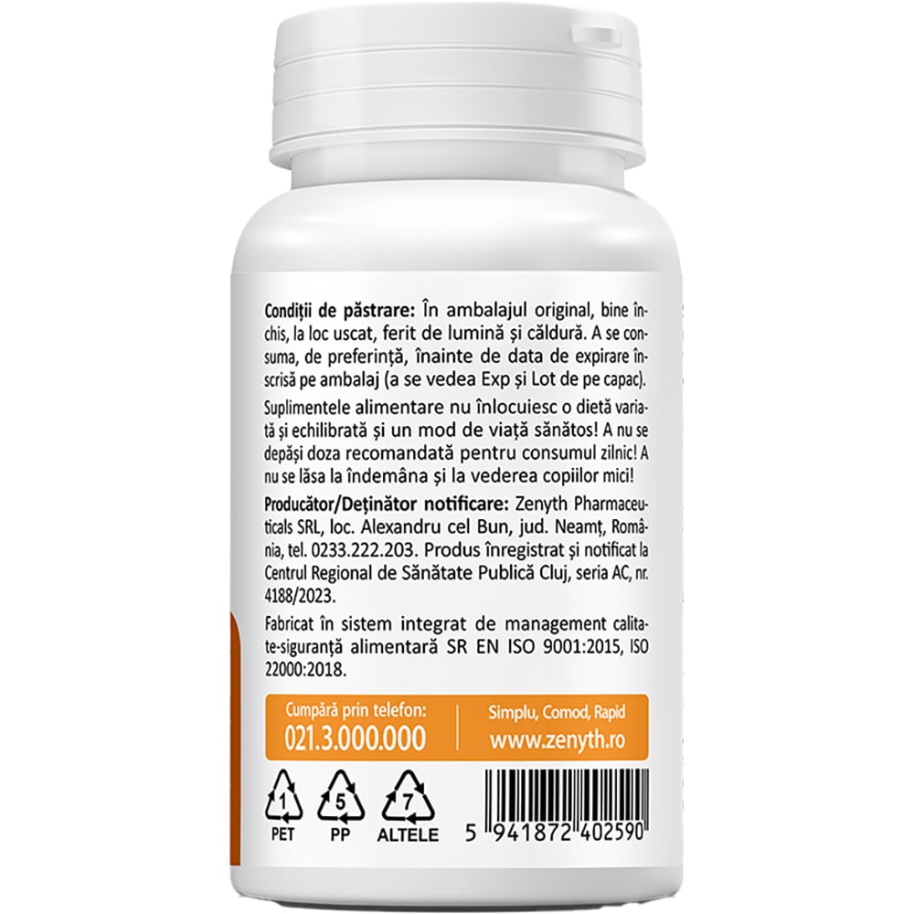 Supliment Glicina 1000 mg, 60 capsule, ZENYTH