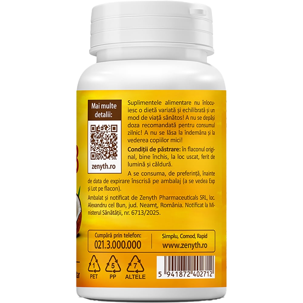 Supliment Vitamina D3 5000 UI, 60 capsule, ZENYTH