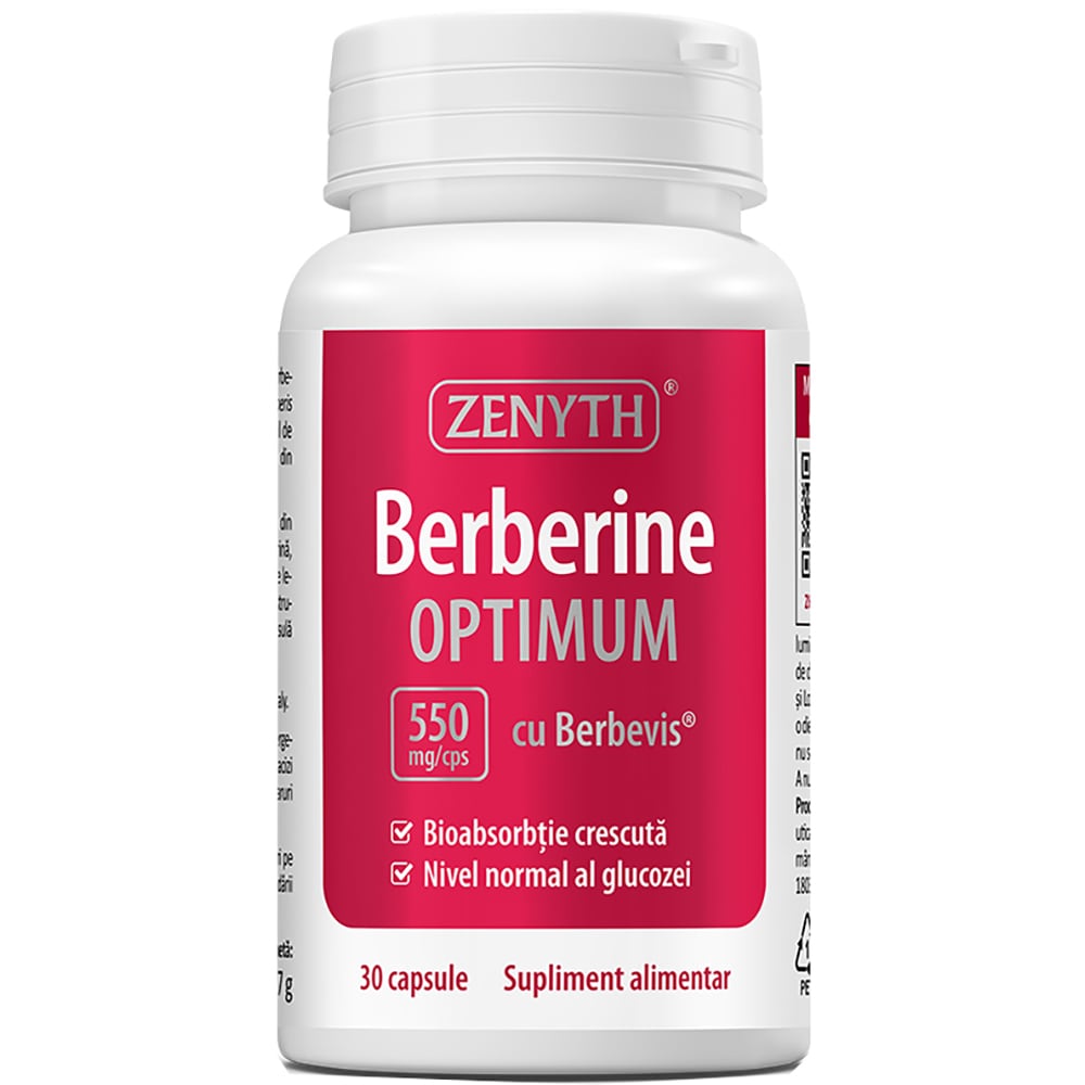 Supliment Berberina Optimum cu Berbevis extract 550 mg, 30 capsule, ZENYTH