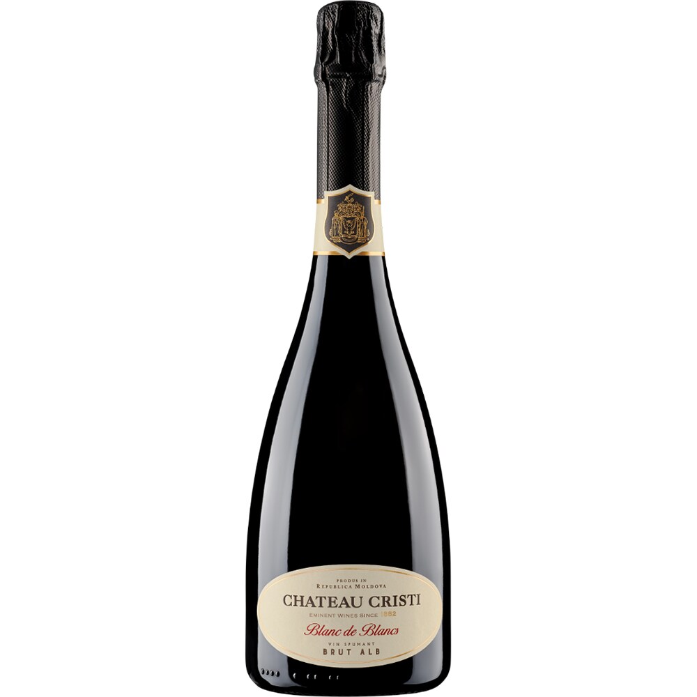 Vin spumant alb brut Chateau Cristi Blanc de Blancs, 0.75L