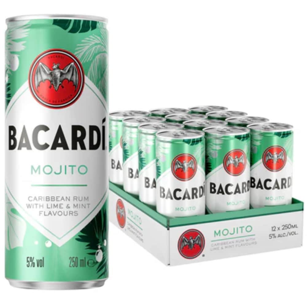 Cocktail cu alcool Bacardi Mojito bax 0.25L x 12 doze