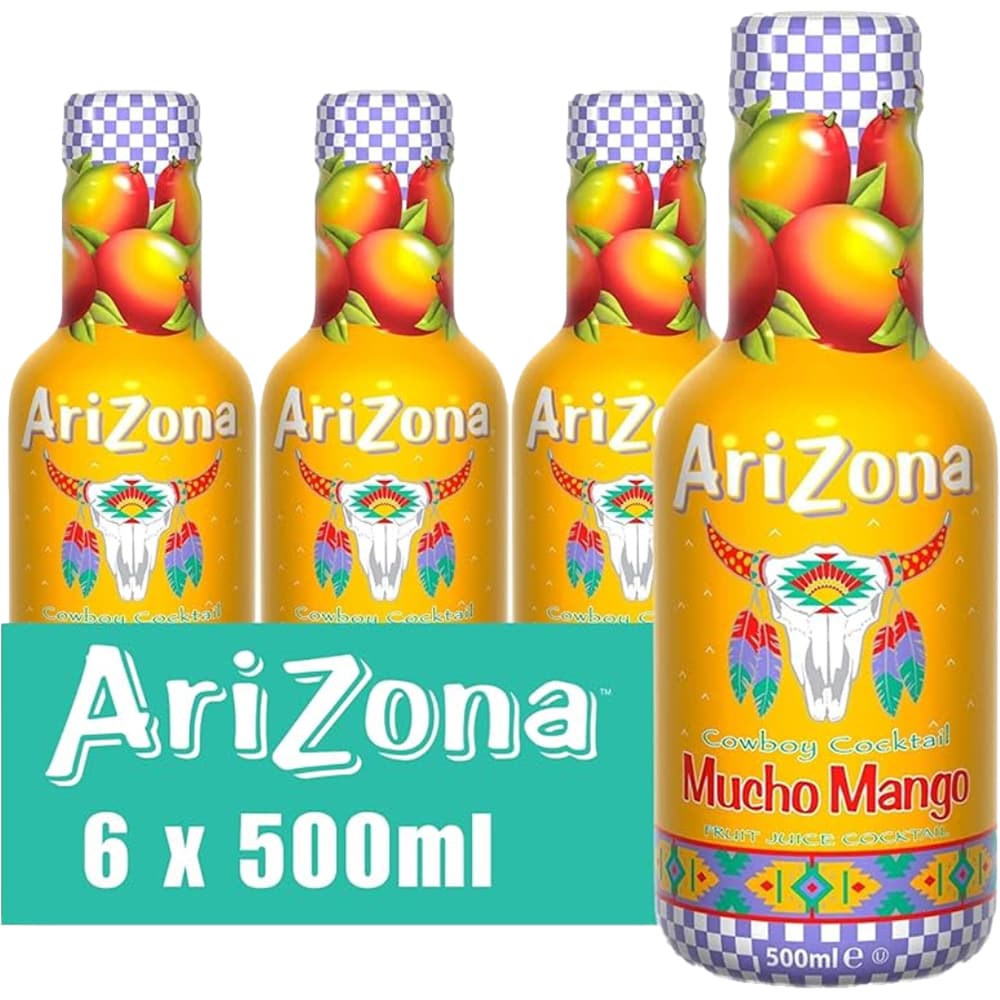 Bautura racoritoare necarbogazoasa ARIZONA Cowboy Cocktail Mango bax 0.5L x 6 sticle