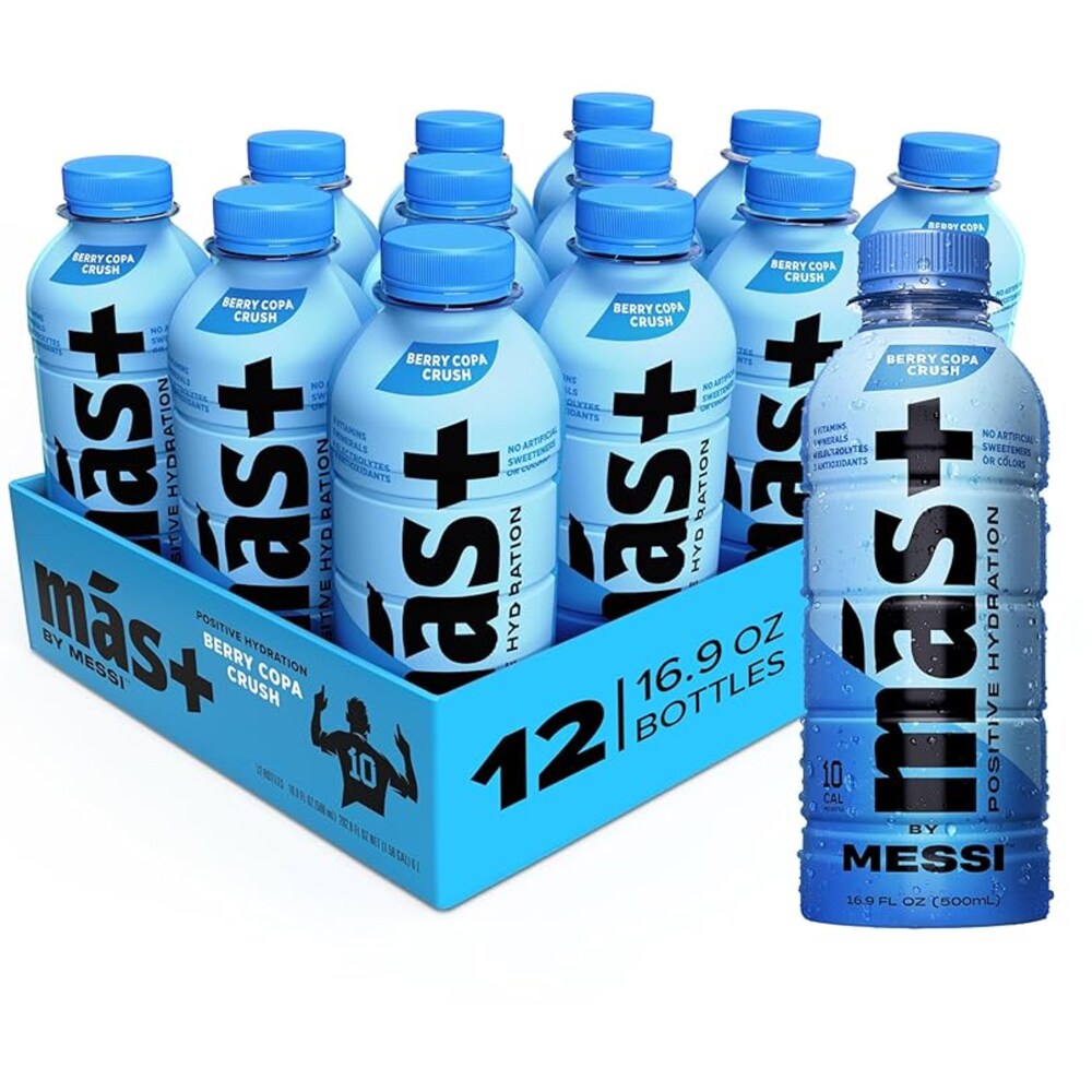 Bautura energizanta MAS BY MESSI Positive Berry Copa Crush bax 0.5L x 12 sticle