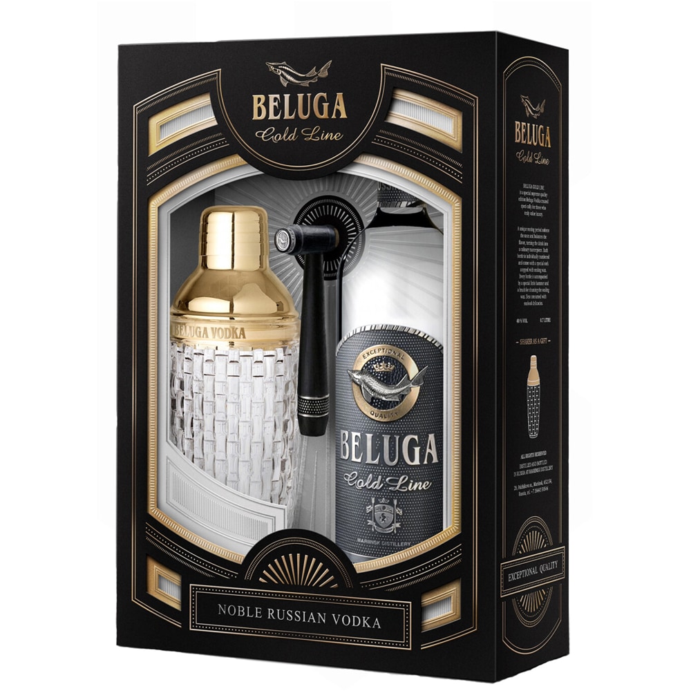Set Vodka Beluga Gold Line, 0.7L + shaker