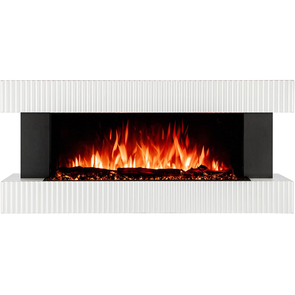 Semineu electric ART FLAME, 1500W, telecomanda, 117 x 21 x 52 cm, alb