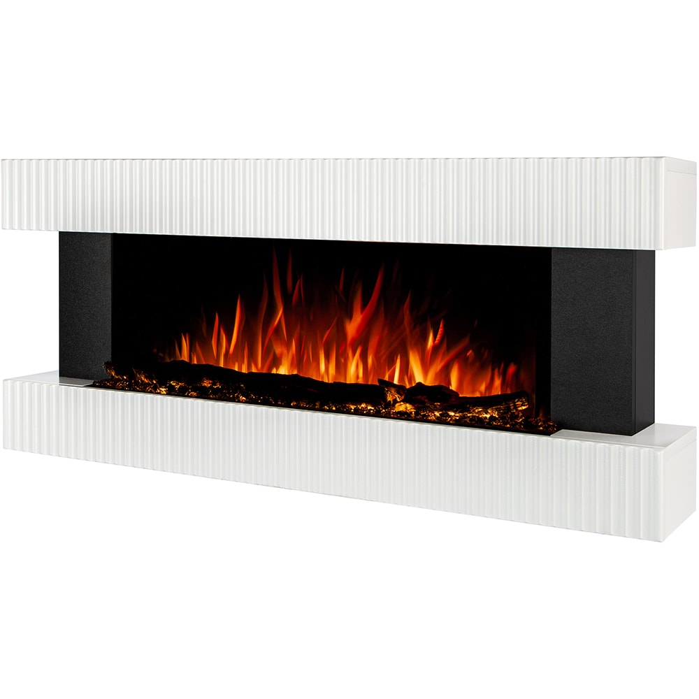 Semineu electric ART FLAME, 1500W, telecomanda, 117 x 21 x 52 cm, alb