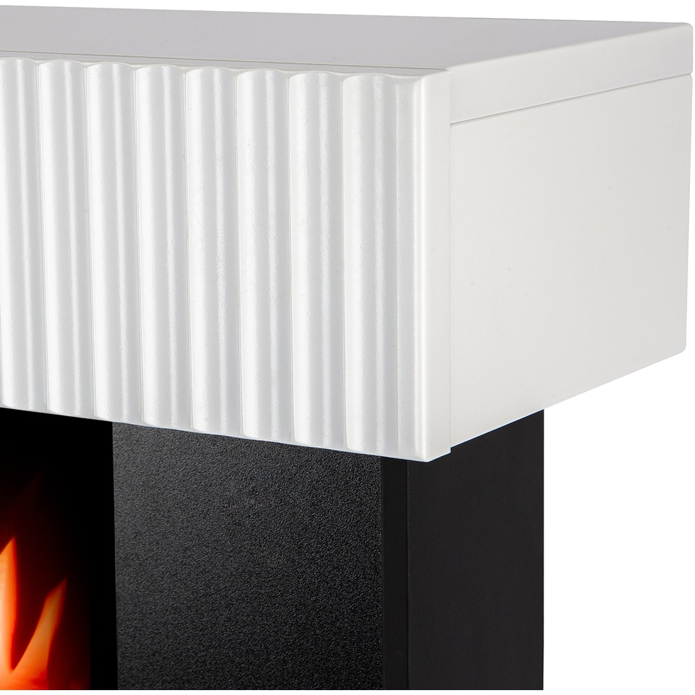 Semineu electric ART FLAME, 1500W, telecomanda, 117 x 21 x 52 cm, alb