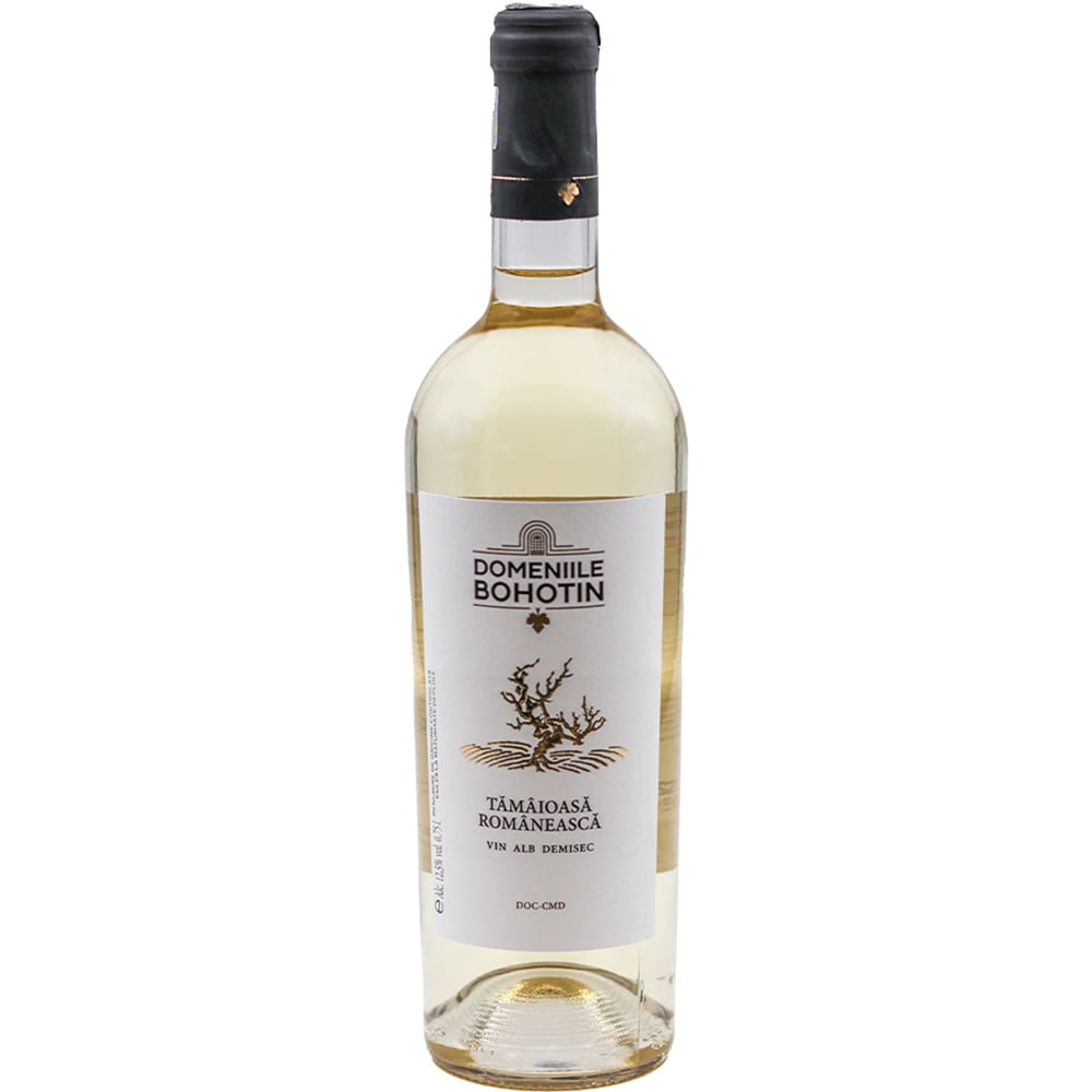 Vin alb demisec Domeniile Bohotin Tamaioasa Romaneasca, 0.75L
