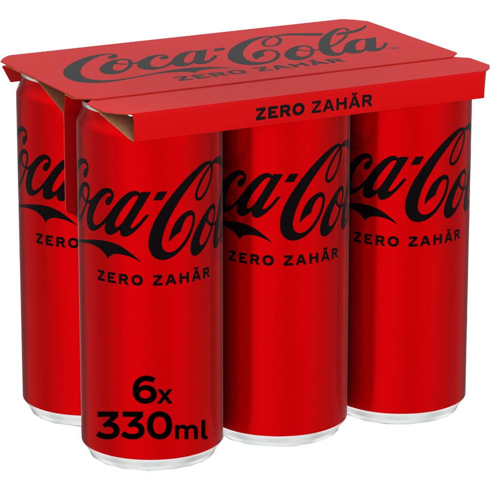 Bautura racoritoare carbogazoasa COCA-COLA Zero Zahar bax 0.33L x 6 doze