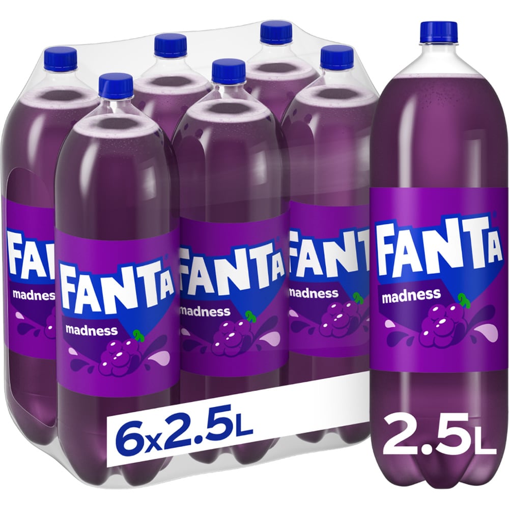 Bautura racoritoare carbogazoasa FANTA Madness Struguri bax 2.5L x 6 sticle