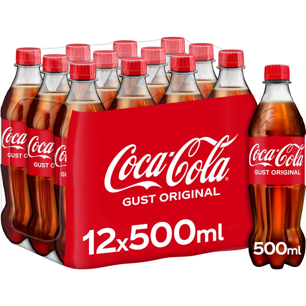 Bautura racoritoare carbogazoasa COCA-COLA bax 0.5L x 12 sticle