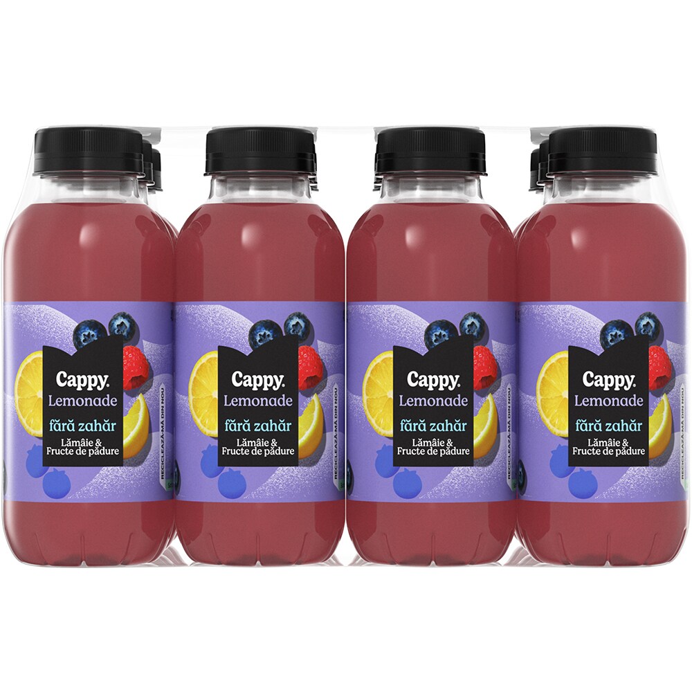 Limonada CAPPY Lamaie&Fructe de padure Zero zahar bax 0.4L x 12 sticle