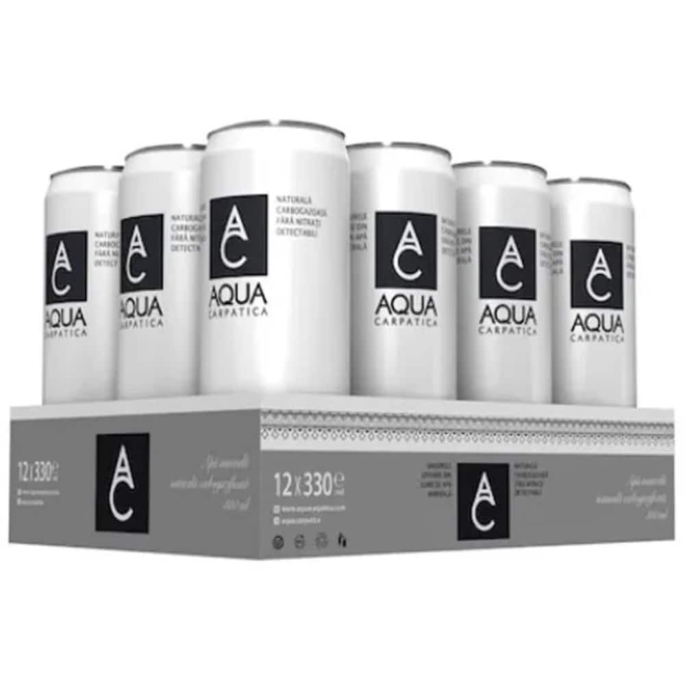Apa minerala carbogazoasa AQUA CARPATICA bax 0.33L x 12 doze