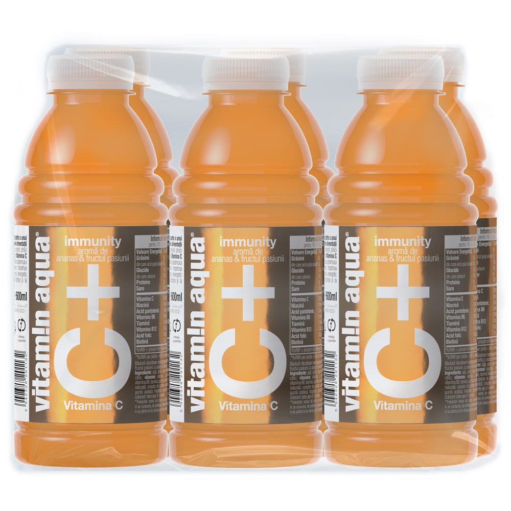 Apa cu vitamine VITAMIN AQUA C bax 0.6L x 6 sticle