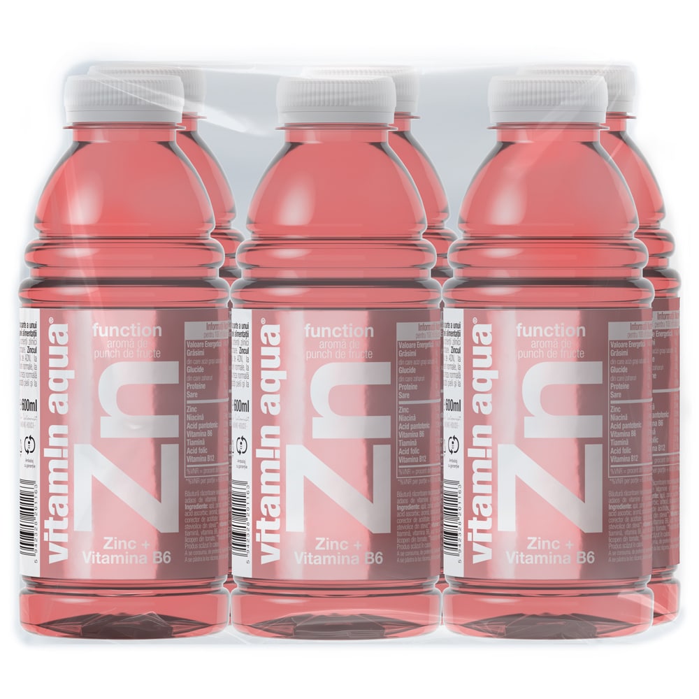 Apa cu vitamine VITAMIN AQUA Zn bax 0.6L x 6 sticle
