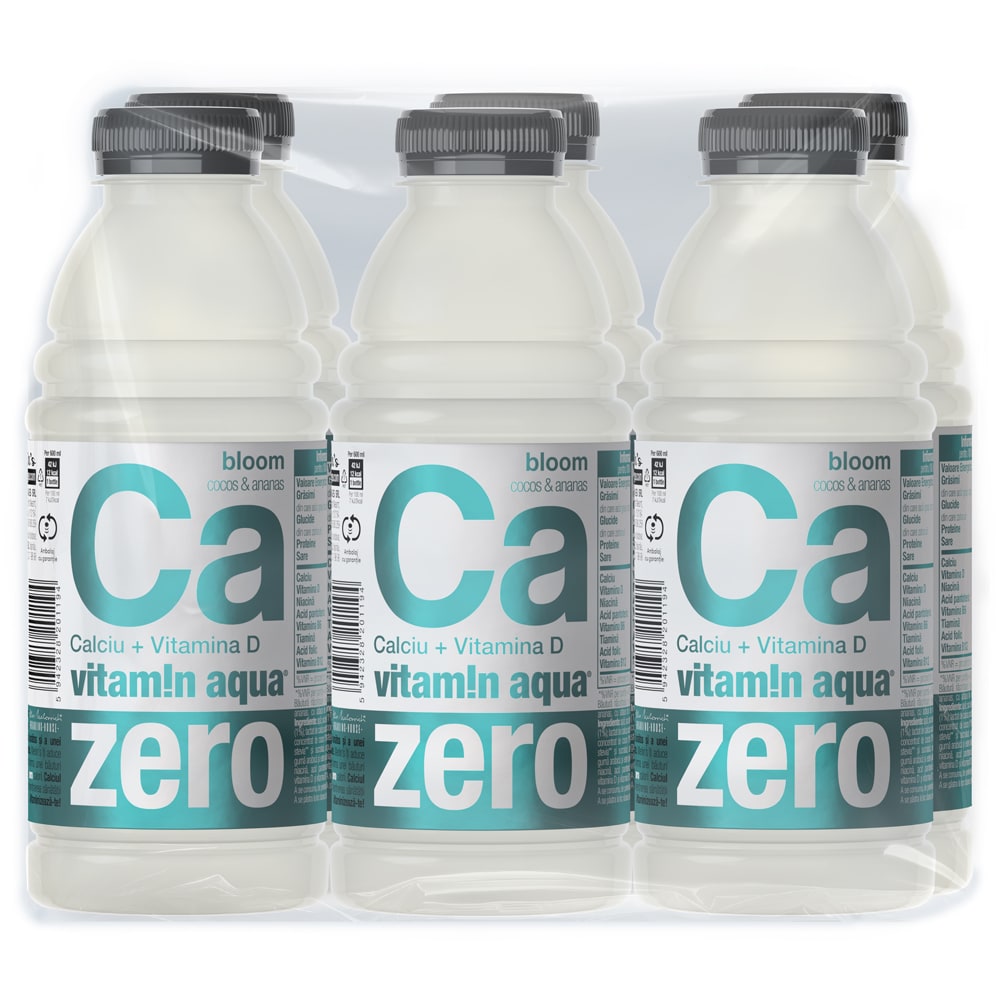 Apa cu vitamine VITAMIN AQUA Ca Zero bax 0.6L x 6 sticle