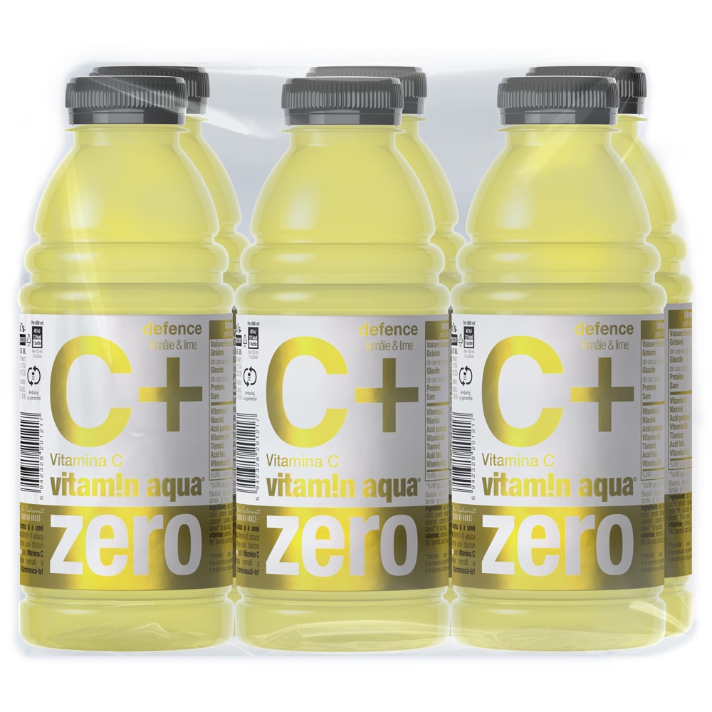 Apa cu vitamine VITAMIN AQUA C Zero bax 0.6L x 6 sticle
