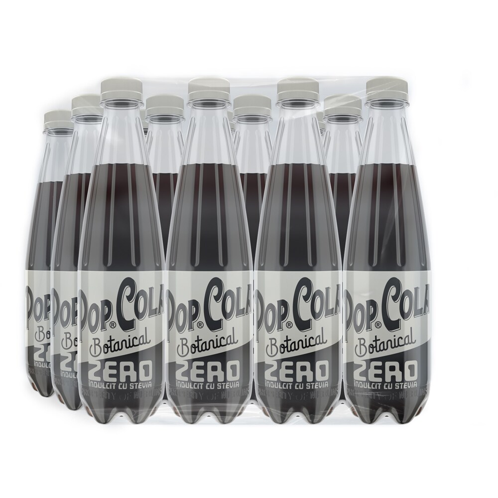 Bautura racoritoare carbogazoasa POPCOLA Botanical Zero bax 0.5L x 12 sticle