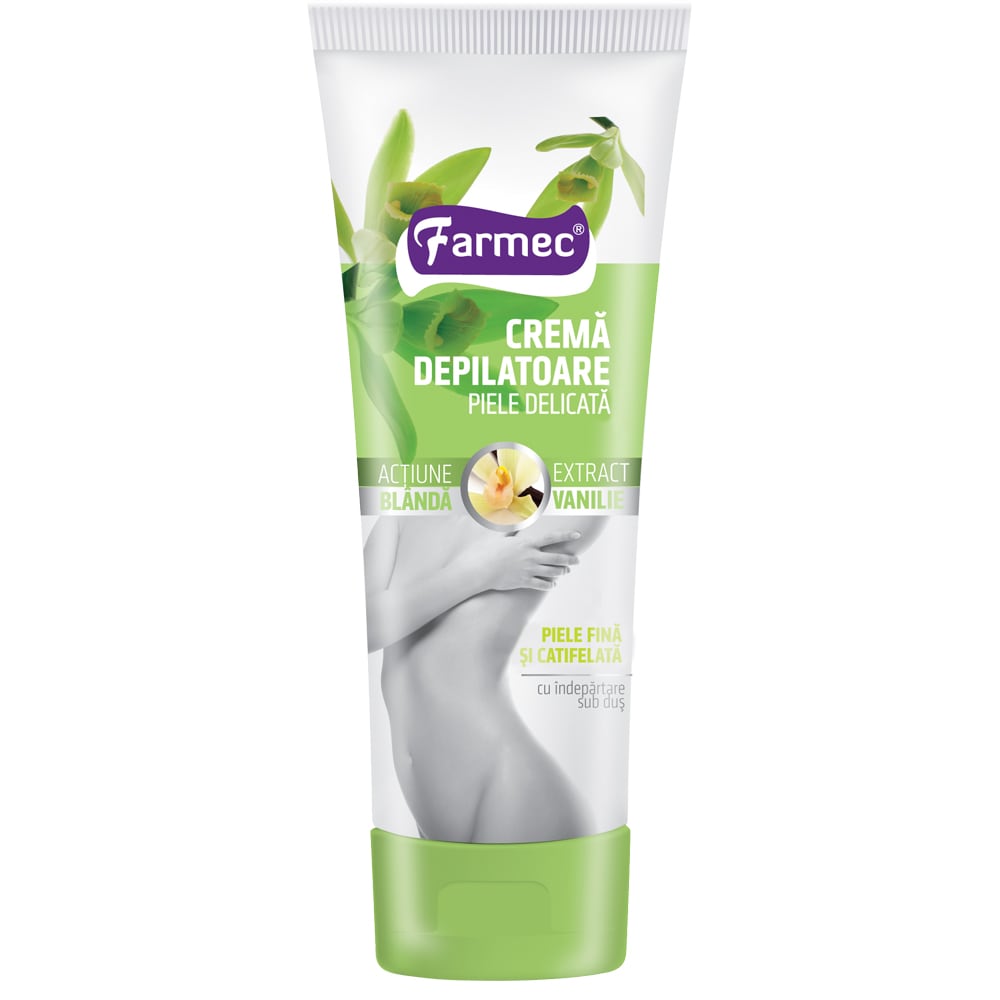 Crema depilatoare FARMEC piele delicata, Vanilie, 150ml