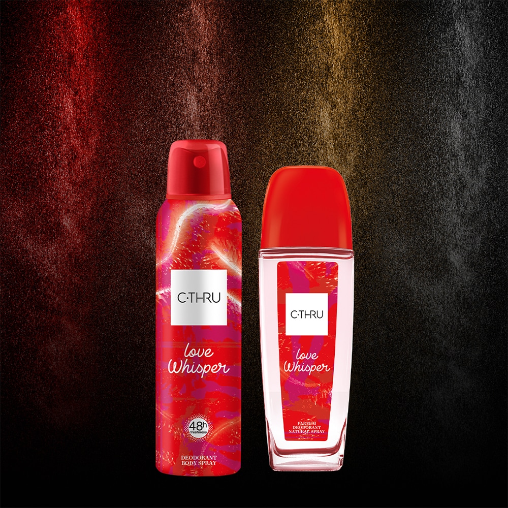 Set cadou C-THRU Love Whisper: Parfum pentru corp, 75ml + Deodorant spray, 150ml