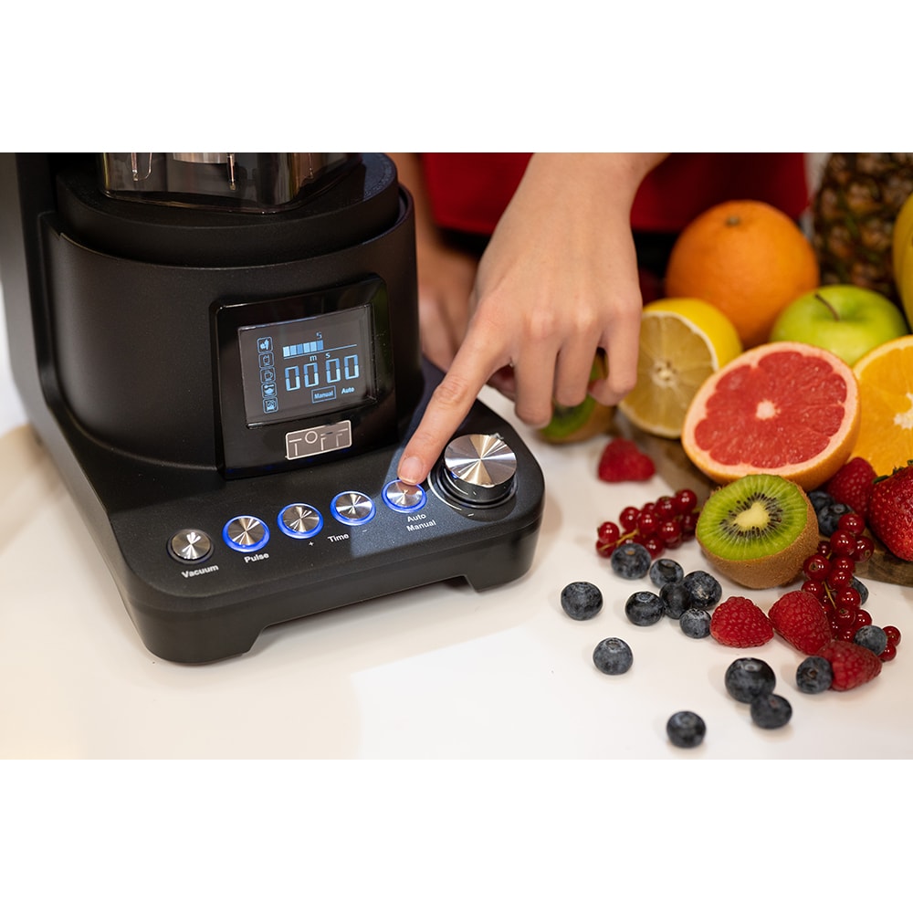 Blender cu mixare in vid TOFF DOMINIUM TO4001, 1.5l, 1400W, 10 trepte viteza, negru