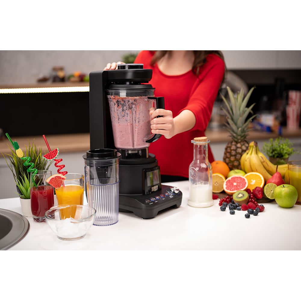 Blender cu mixare in vid TOFF DOMINIUM TO4001, 1.5l, 1400W, 10 trepte viteza, negru