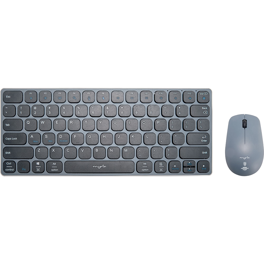 Kit tastatura si mouse Wireless MYRIA Echipei Nationale de Fotbal MY8542GYFRF, USB, negru