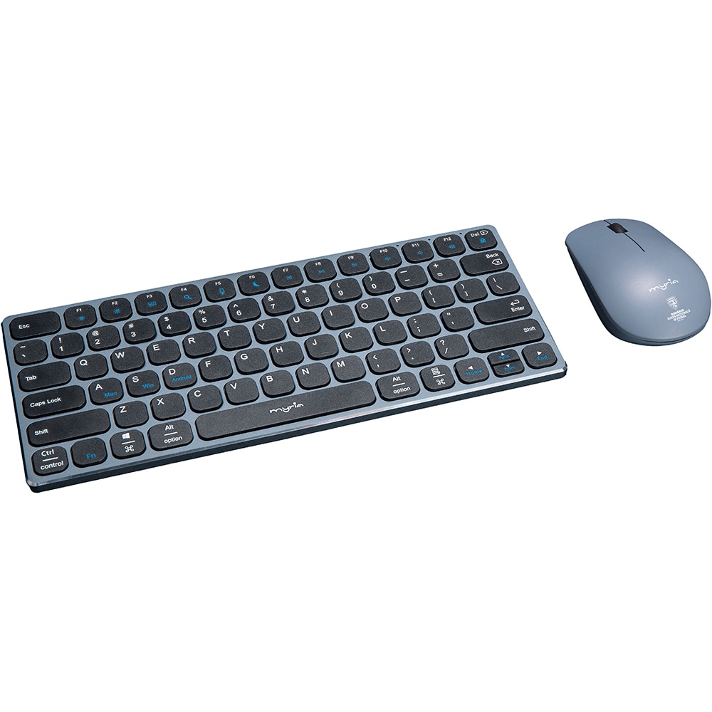 Kit tastatura si mouse Wireless MYRIA Echipei Nationale de Fotbal MY8542GYFRF, USB, negru