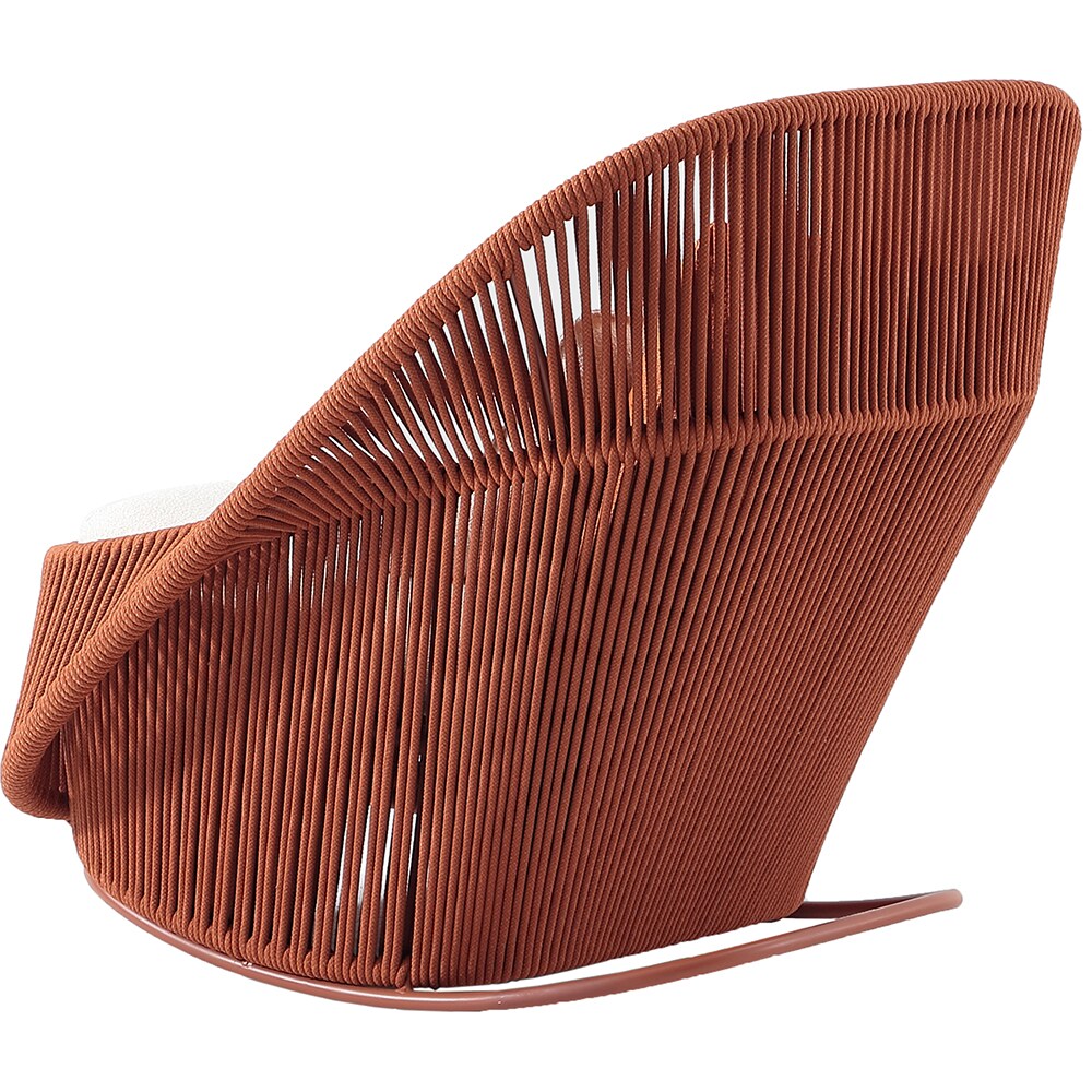 Sezlong terasa LIVINTWIST Belvedere, 106.3 x 104.4 x 111 cm, portocaliu