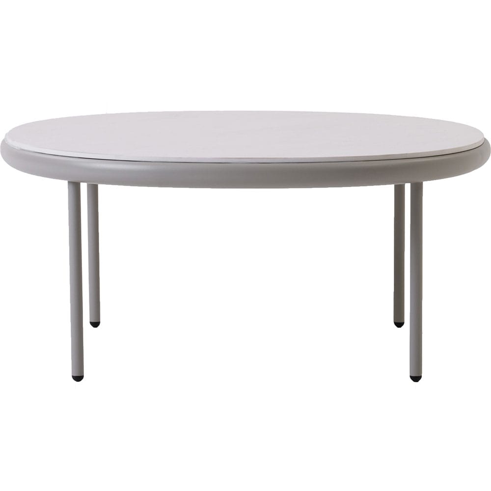 Masa terasa LIVINTWIST Scala, aluminiu, 78.5 x 78.5 x 35 cm, kaki