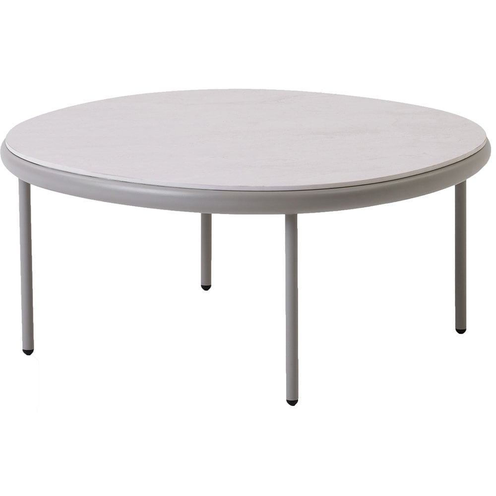 Masa terasa LIVINTWIST Scala, aluminiu, 78.5 x 78.5 x 35 cm, kaki