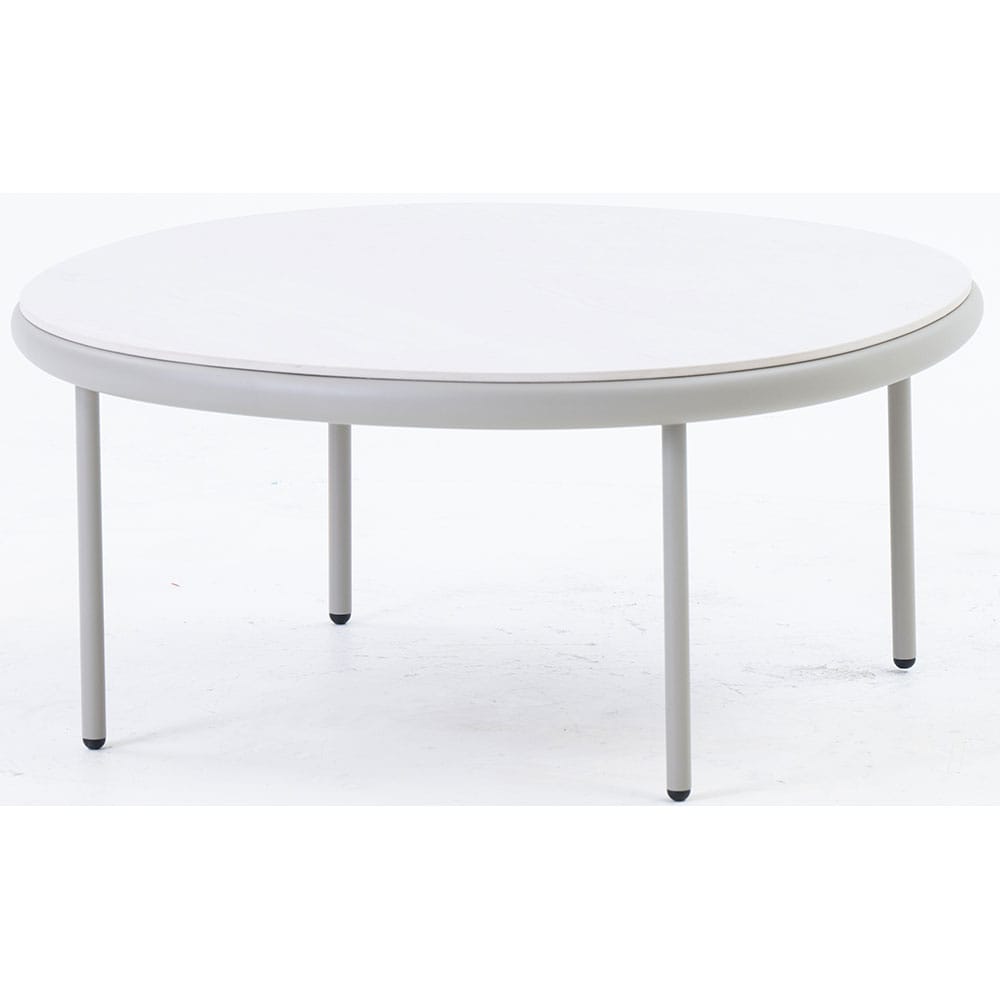 Masa terasa LIVINTWIST Scala, aluminiu, 78.5 x 78.5 x 35 cm, kaki