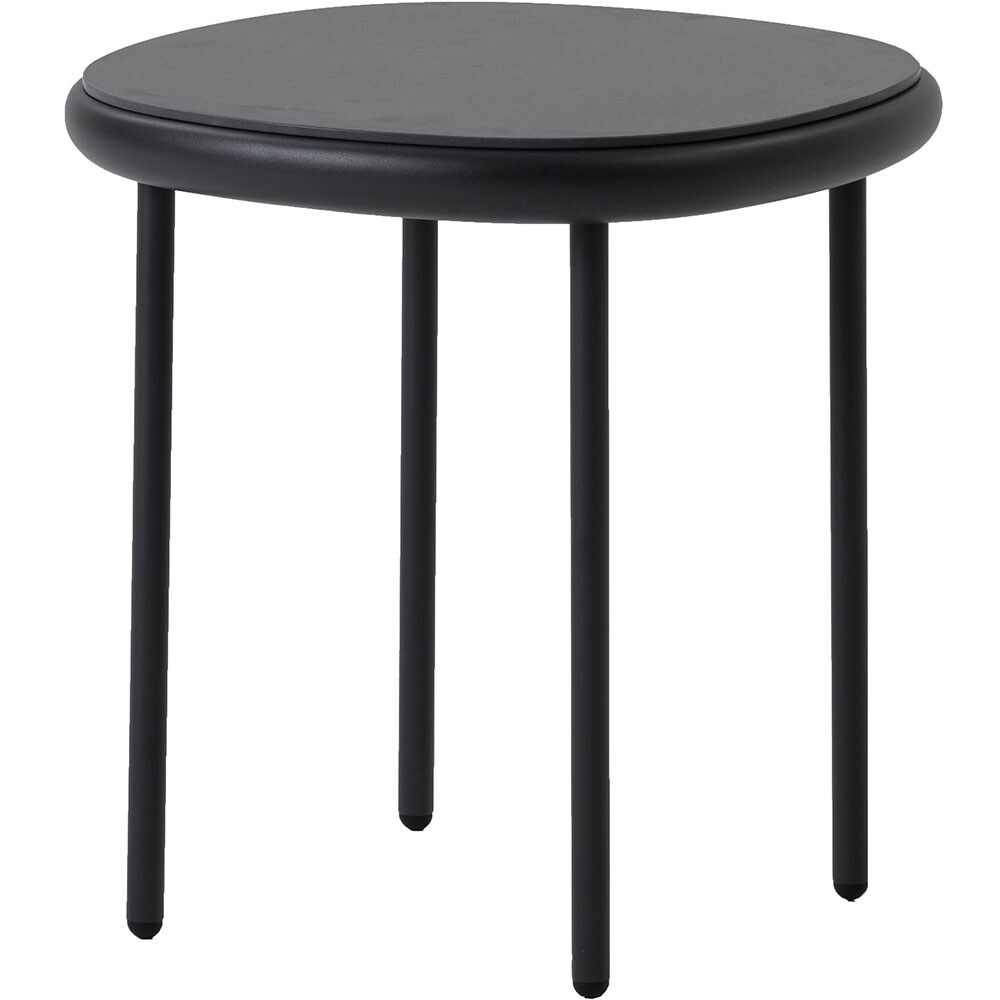 Masa terasa LIVINTWIST Scala 5, aluminiu, 43.5 x 43.5 x 45 cm, negru