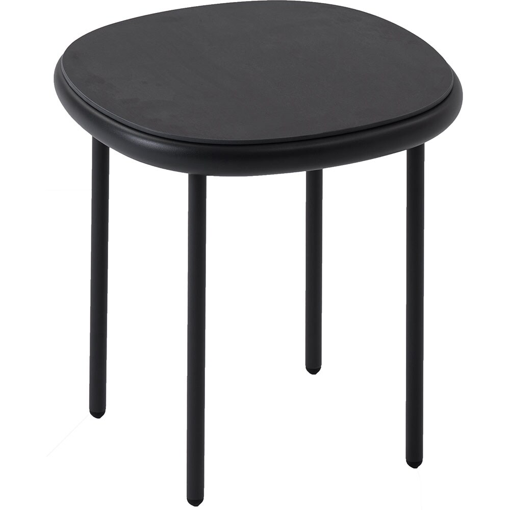 Masa terasa LIVINTWIST Scala 5, aluminiu, 43.5 x 43.5 x 45 cm, negru